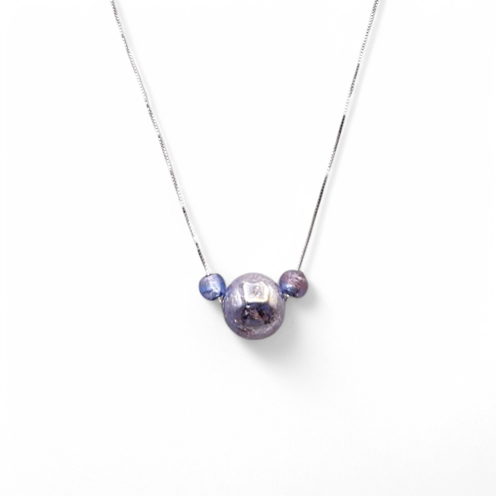 ASHLEY | Collier argent et perle de verre | Murano-Store