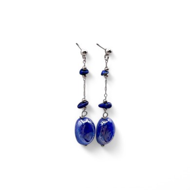 LIGHT | Boucles d'oreilles pendantes en perles de Murano | Murano-Store