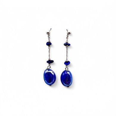 LIGHT | Boucles d'oreilles pendantes en perles de Murano | Murano-Store