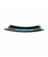 LUCE | Tablett mit Blattsilber Schwarz und Aquamarin | Murano-Store