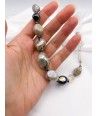 REMBRANDT | Collana di perle beige e catenina | Murano-Store