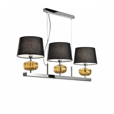 SAVVA | Suspensão com abajures e vidro âmbar | Murano-Store