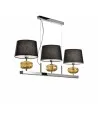 SAVVA | Suspensão com abajures e vidro âmbar | Murano-Store