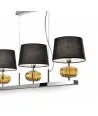 SAVVA | Suspensão com abajures e vidro âmbar | Murano-Store