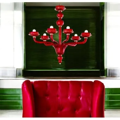 ALAMEDA | Lampadari Contemporanei | Vetro Rosso | Murano-Store