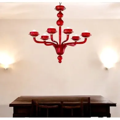 ALAMEDA | Lampadari Contemporanei | Vetro Rosso | Murano-Store