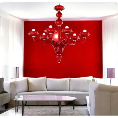 ALAMEDA | Lampadari Contemporanei | Vetro Rosso | Murano-Store