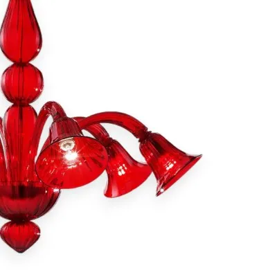 GIULY | Lampadario Moderno in vetro Rosso | Murano-Store