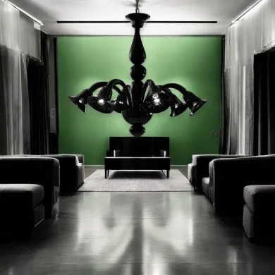 Giuly | Lustre moderno | Preto Pastel | Murano-Store