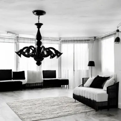 Giuly | Lustre moderno | Preto Pastel | Murano-Store
