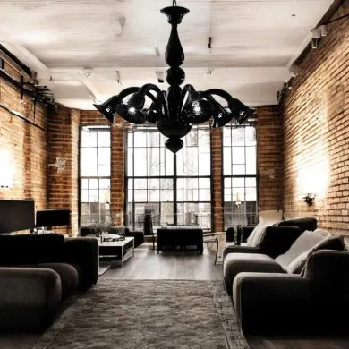 Giuly | Modern Chandelier | Black Pastel | Murano-Store