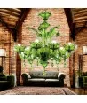 SAN GIORGIO | Lustre vert de style ancien | Murano-Store