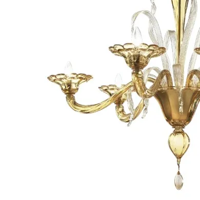 PRINCE | Lustre en ambre avec exécution artistique | Murano-Store