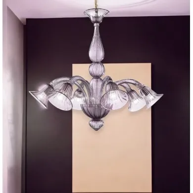 GIULY | Lustre Contemporâneo Ametista | Murano-Store