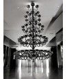 MARBELLA | Lampadario Nero di design a 5 Piani | Murano-Store