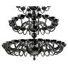MARBELLA | Lampadario Nero di design a 5 Piani | Murano-Store