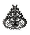 MARBELLA | Lampadario Nero di design a 5 Piani | Murano-Store