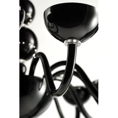 MARBELLA | Lampadario Nero di design a 5 Piani | Murano-Store