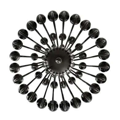 MARBELLA | Lampadario Nero di design a 5 Piani | Murano-Store