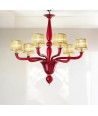 MODESTO | Lustre com abat-jour de seda | Murano-Store