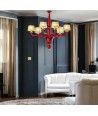 MODESTO | Lustre com abat-jour de seda | Murano-Store