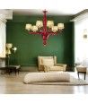 MODESTO | Lustre com abat-jour de seda | Murano-Store