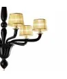 MODESTO | Lustre preto com abat-jour de seda | Murano-Store