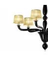MODESTO | Lustre preto com abat-jour de seda | Murano-Store