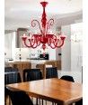LAGUNA | Venezianischer roter Kronleuchter | Murano-Store