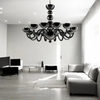 MARBELLA | Lámpara moderna de cristal negro | Murano-Store