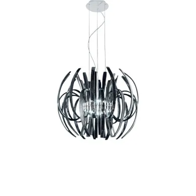 TAURUS | Smoke Gray Glass Design Chandelier | Murano-Store