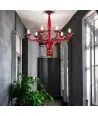 MADEIRA | Lampadario Moderno in vetro Rosso | Murano-Store