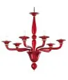 MADEIRA | Lampadario Moderno in vetro Rosso | Murano-Store