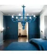 MADEIRA | Lampadario Contemporaneo Acquamarina | Murano-Store