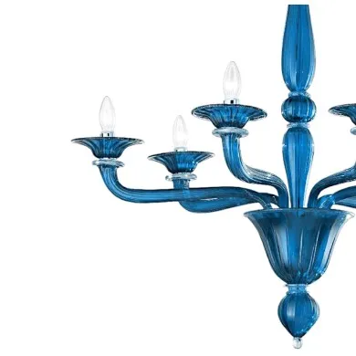 MADEIRA | Lampadario Contemporaneo Acquamarina | Murano-Store