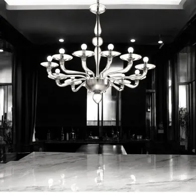 PETALUMA | Lustre moderno em vidro cristal | Murano-Store
