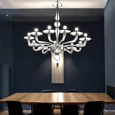 PETALUMA | Lustre moderno em vidro cristal | Murano-Store