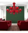 MIMO | Lustre moderno em vermelho veneziano | Murano-Store