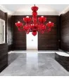 MIMO | Lustre moderno em vermelho veneziano | Murano-Store