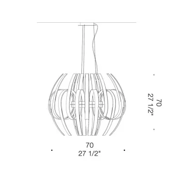 TAURUS | Smoke Gray Glass Design Chandelier | Murano-Store