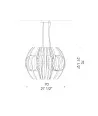 TAURUS | Smoke Gray Glass Design Chandelier | Murano-Store