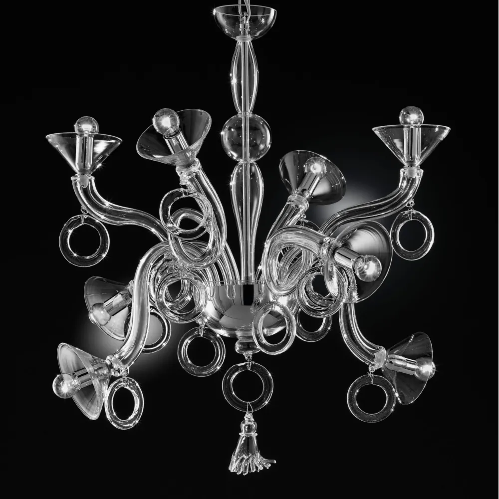 LAGUNA | Designer-Kronleuchter mit Ringen | De Majo | Murano-Store