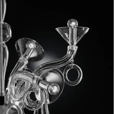 LAGUNA | Designer-Kronleuchter mit Ringen | De Majo | Murano-Store