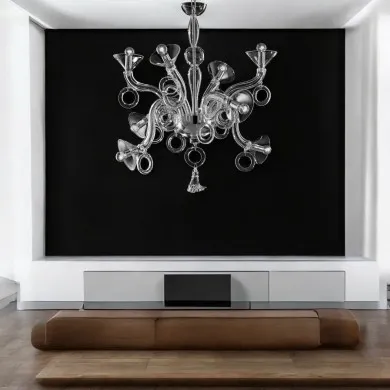 LAGUNA | Designer-Kronleuchter mit Ringen | De Majo | Murano-Store