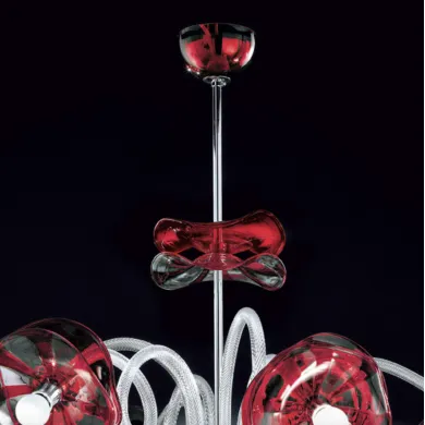 VENEGIANO | Araña de diseño Rojo | De Majo| Murano Store