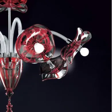 VENEGIANO | Araña de diseño Rojo | De Majo| Murano Store