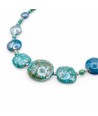 GAUDÌ | Halskette mit grünen Perlen Dicroico-Effekt | Murano-Store
