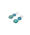 GAUDÌ | Brincos em forma de gota com pérolas verde-marinho | Murano-Store
