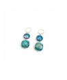GAUDÌ | Brincos em forma de gota com pérolas verde-marinho | Murano-Store