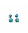 GAUDÌ | Brincos em forma de gota com pérolas verde-marinho | Murano-Store